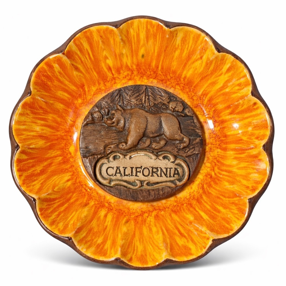 Vintage Treasure Craft California Bear Decorative Plate – Made in USA